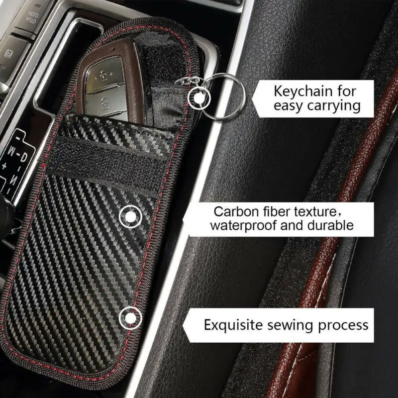 2019 Nieuwste Hot 1Pc Anti-Diefstal Auto Sleutelhanger Rfid Signaal Blocker Faraday Signal Blokkeren Bag Key portefeuilles Rfid Key Protector