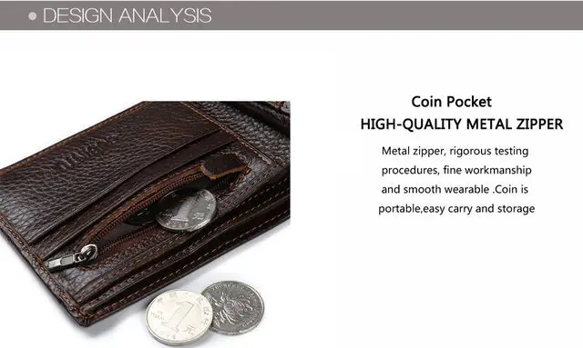 GUBINTU Men Wallets Genuine Cow Leather Short Design Card Holder Passcard Pocket Men High Quality Brand Male Wallet