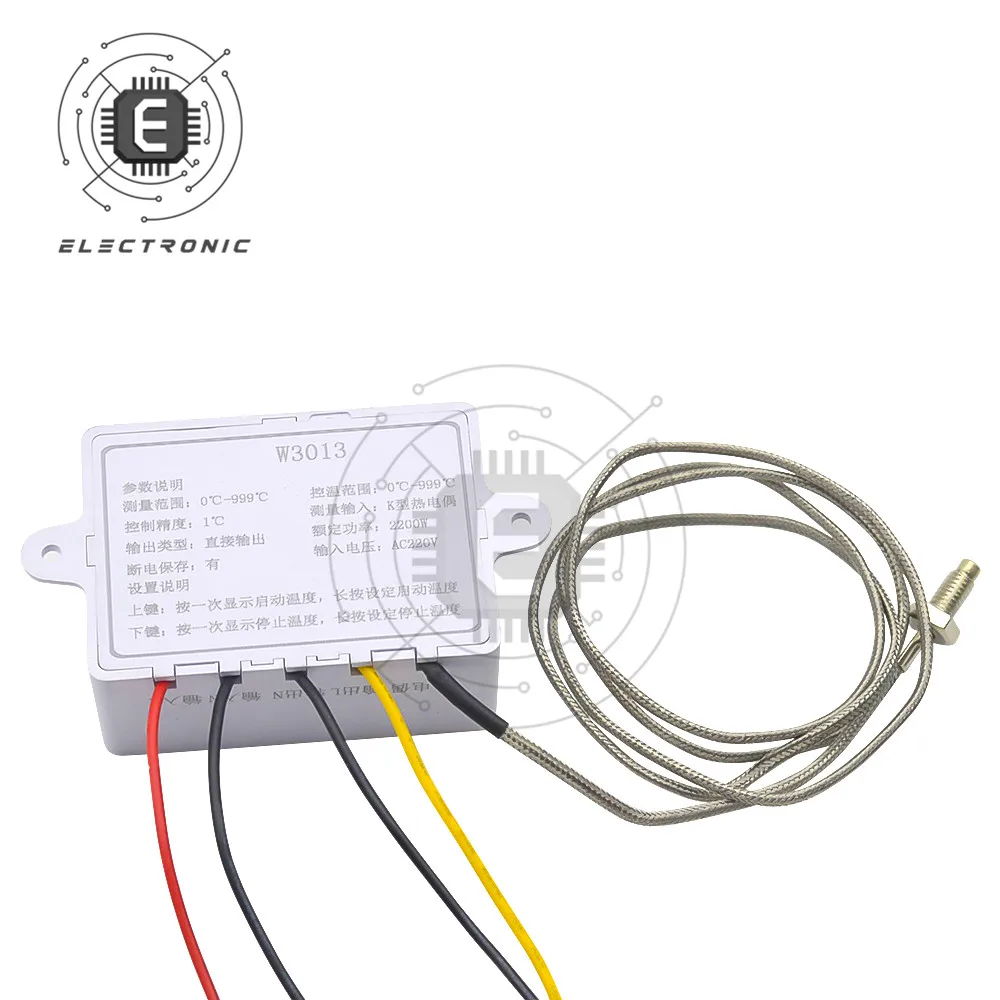 W3013 Bộ Điều Khiển Nhiệt Độ Kỹ Thuật Số Máy Vi Tính Bình Giữ Nhiệt Chuyển Đổi Đầu Đo 110V 220V Đa Chức Năng Kiểm Soát Nhiệt