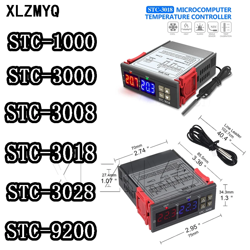 STC-1000 STC-3000 STC-3008 STC-3018 STC-3028 STC9200/LED Digital Temperature Controller Thermostat Thermoregulator Incubator 12V