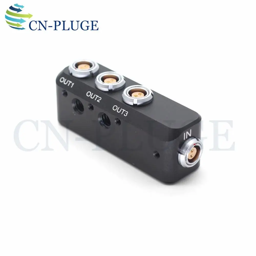 0B 2 pin  Female Hub Adapter Splitter for ARRI /SONY Camera Power Supply Distributor, three way splitter