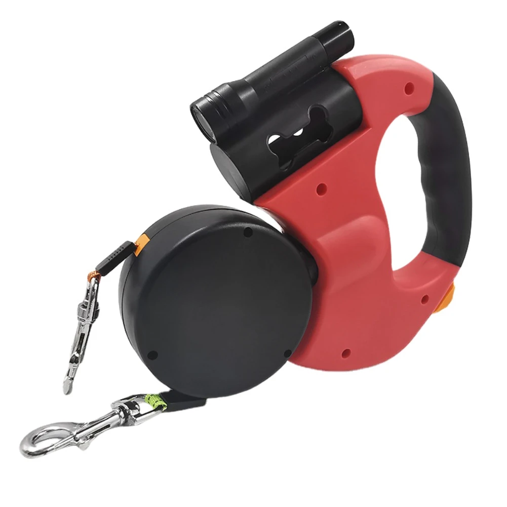 Double Dog Leash Retractable Roulette Leash Pet Walking Lead Small And Big Dog Traction Rope 3M Long Leashes For Two Dogs 4