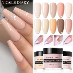 NICOLE DIARY Nude Matting Dipping Nail Powder Without Lamp Cure Natural Dry Long Lasting Dip Polish Chrome Dust Manicures Glitte