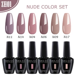 NAILCO 15ml New Freash & Nude Color Series Gel Nail Polish Design Vernis Nail Art Glitter Manicure UV Nail Gel Hybrydowe Lakiery