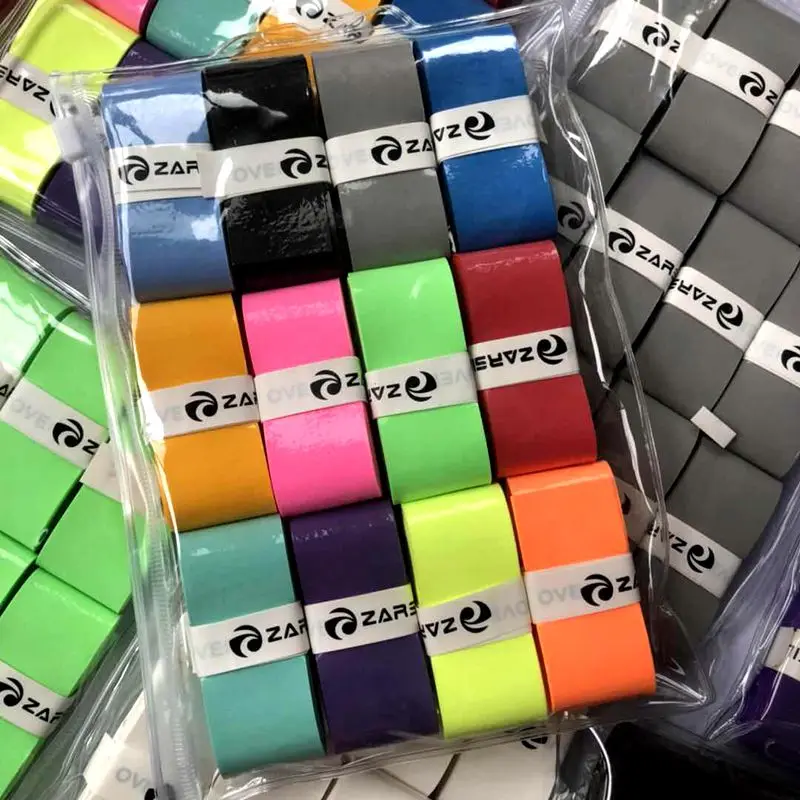 12pcs/pack ZARSIA quality PU tennis overgrip tacky Feel badminton racket overgrip smooth tennis racket grips