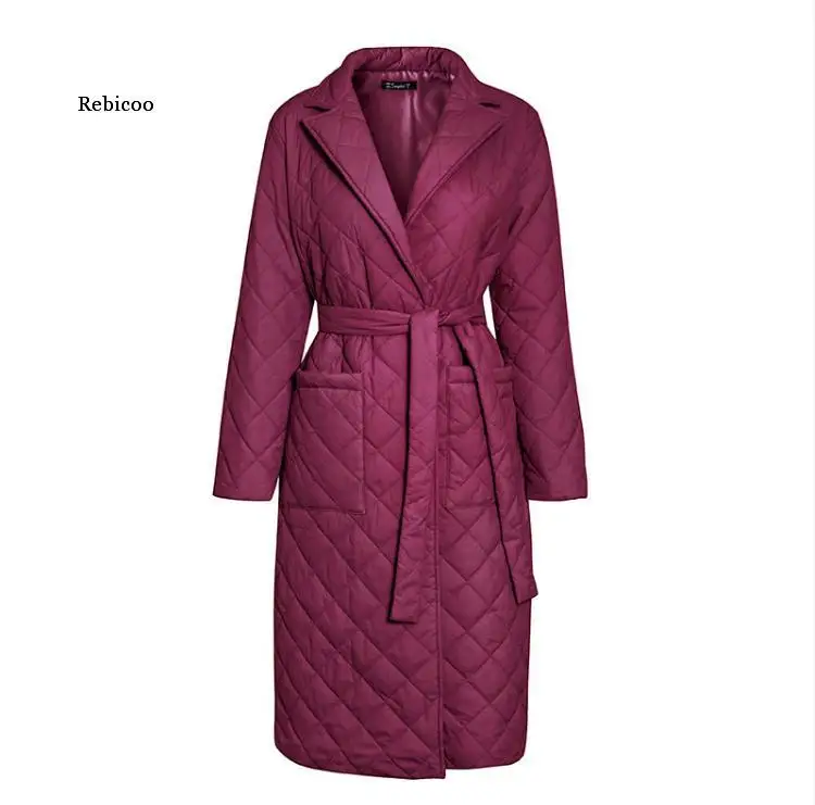 Moda femminile giacca invernale antivento fusciacche Casual donna Parka invernale cappotto lungo dritto con motivo a rombo