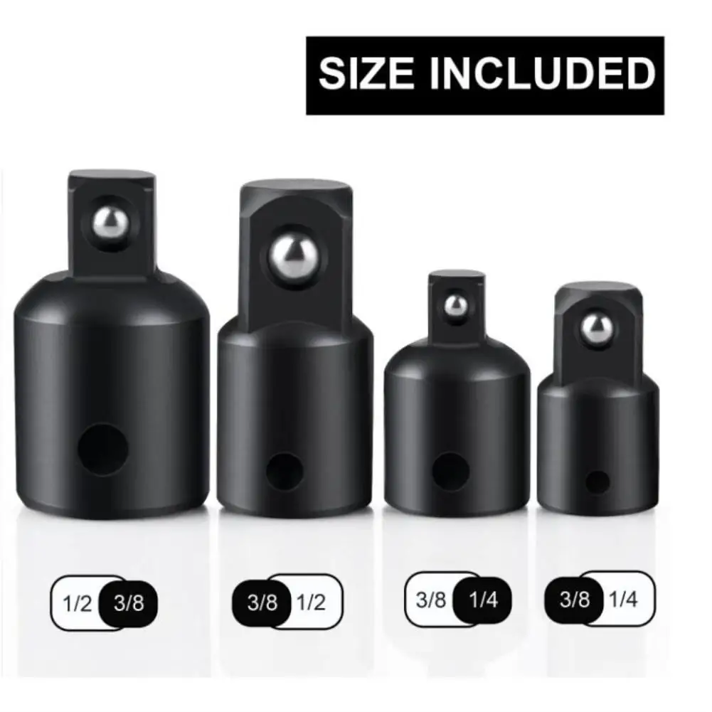 12ppcs 1/4 3/8 1/2 Drive Socket Adapter Converter Reducer Air Impact Craftsman Socket Wrench Adapter Hand Tools Set Repair Tools