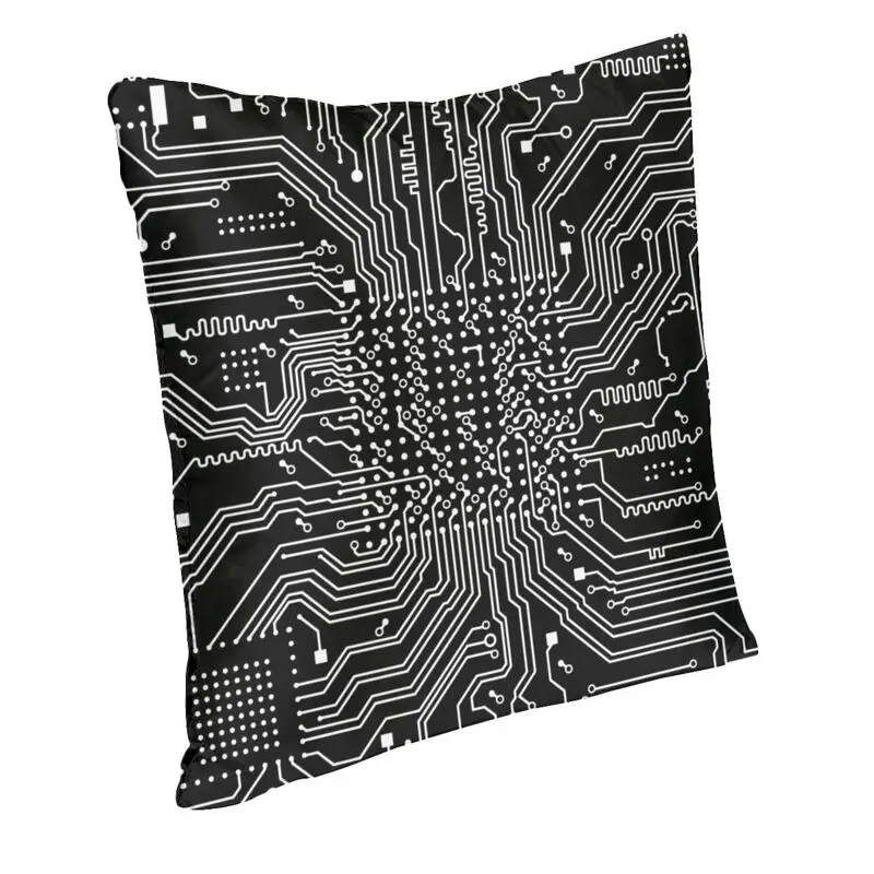 Circuit Board Computer Motherboard Cushion Cover Sofa Home Decorative Geek Programmer Tech Square Throw Pillow Cover 45x45 Sofa