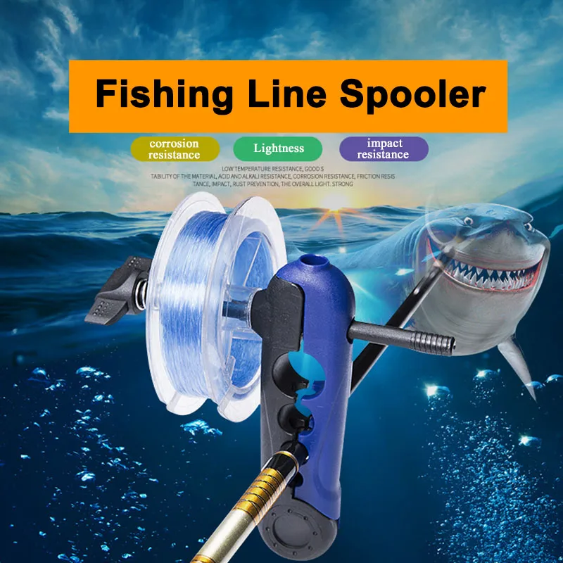 Portable Adjustable Fishing Line Winder Universal Lightweight Fish Line Rod Bobbin Reel Spooler Seawater Saltwater Fishing Spool