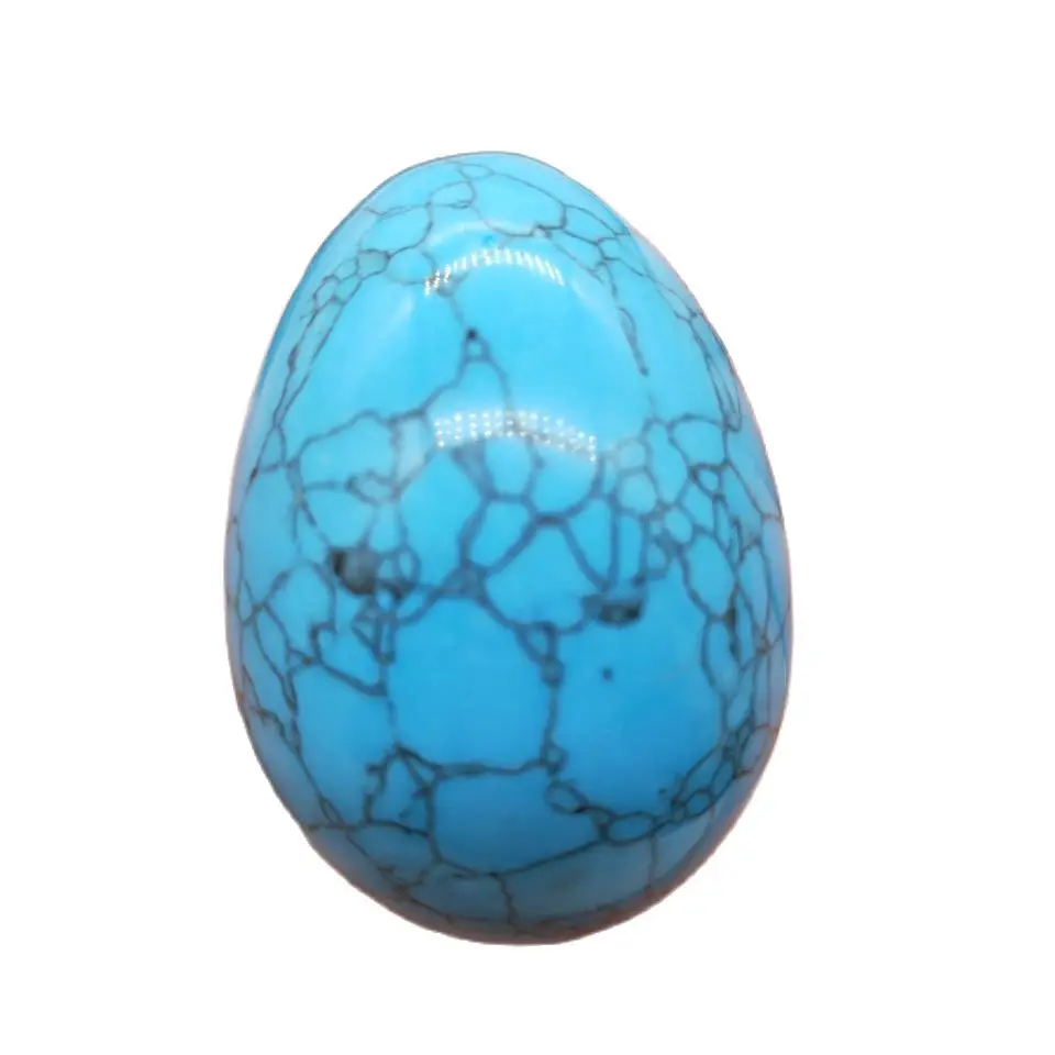 4-5cm 1pc Blue Turquoise Stone Egg Natural Crystal Mineral Healing Ball Home Decoration Accessory Kegel Massage Yoni Egg