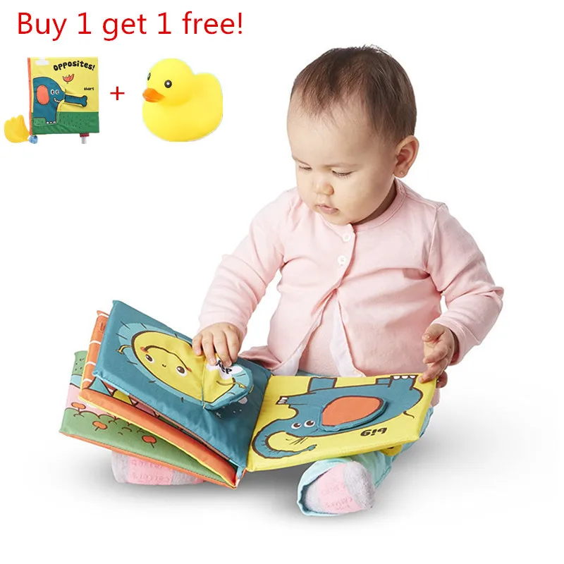 Soft Elephant Book Three-Dimensional Puzzle Early Education Tooth Tape Baby Cloth Books for Children Stuffed Plush Baby Book 29