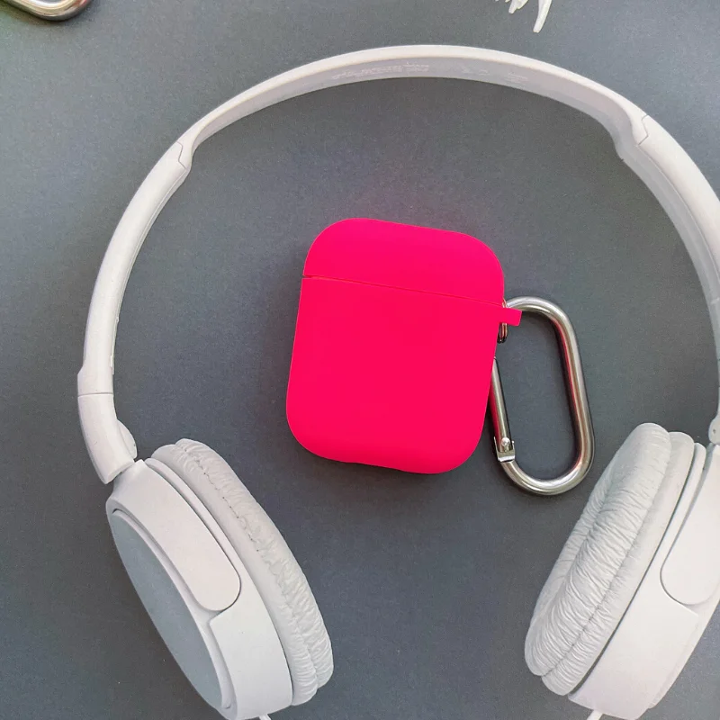 Funda fluorescente de neón para Airpods 3 Pro 2, carcasa suave de silicona líquida con gancho