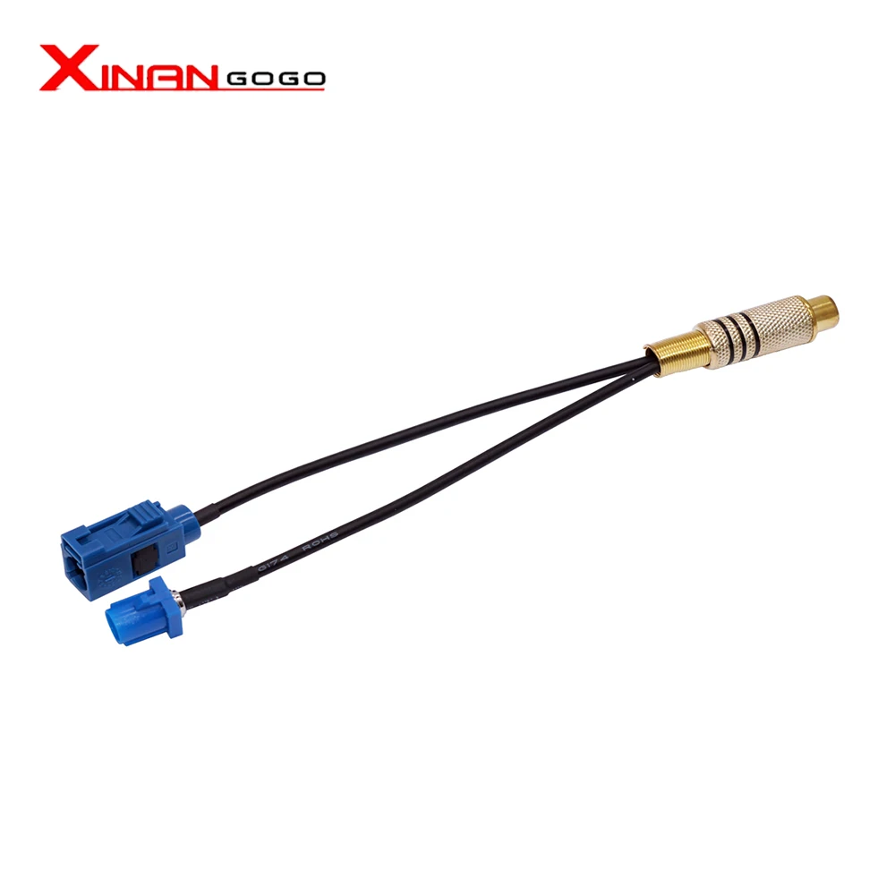  RF Connector RCA female JACK to Y Fakra SMB C 5021 male female Adapter RG174 Splitter Combiner cable Free Shippi