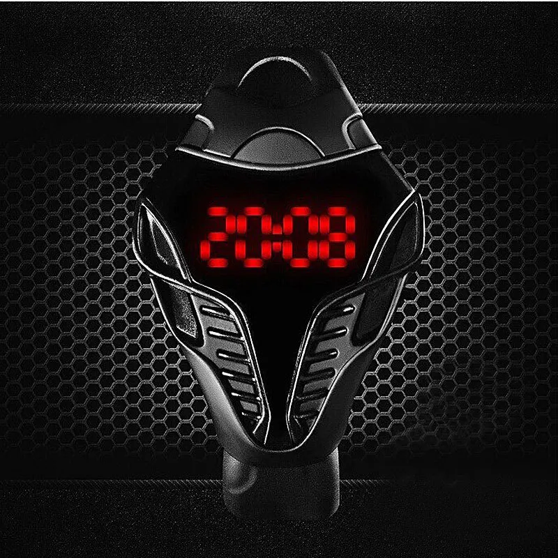 2021 Fashion Sports Bracelet Digital Watch Rubber Strap LED Screen Clock Cobra Watch Wlectronic Watch Men Women Lovers Watches