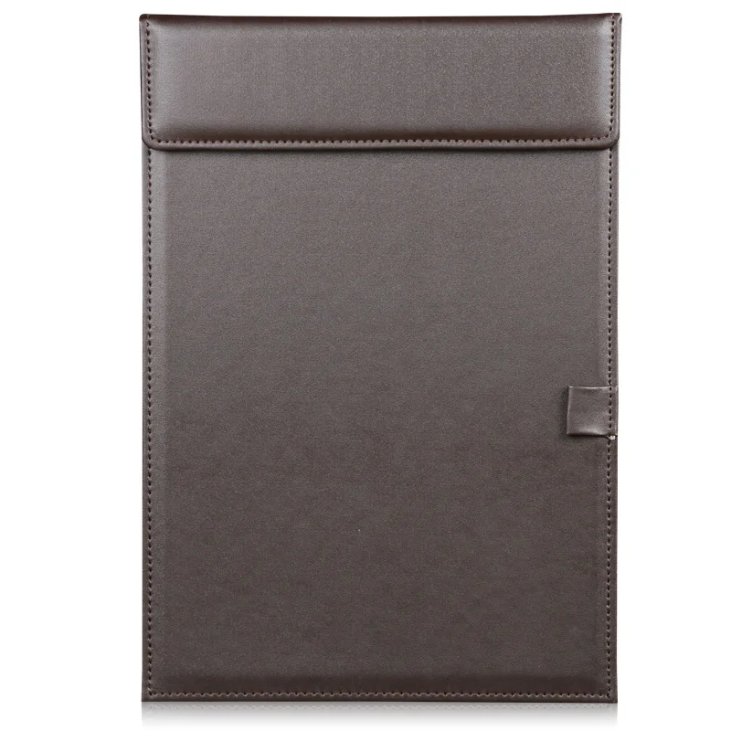 Clipboard with Clip A4 Letter Paper File Folder PU Leather Document Holder Magnetic Tablet for Drawing Menu Clip Board