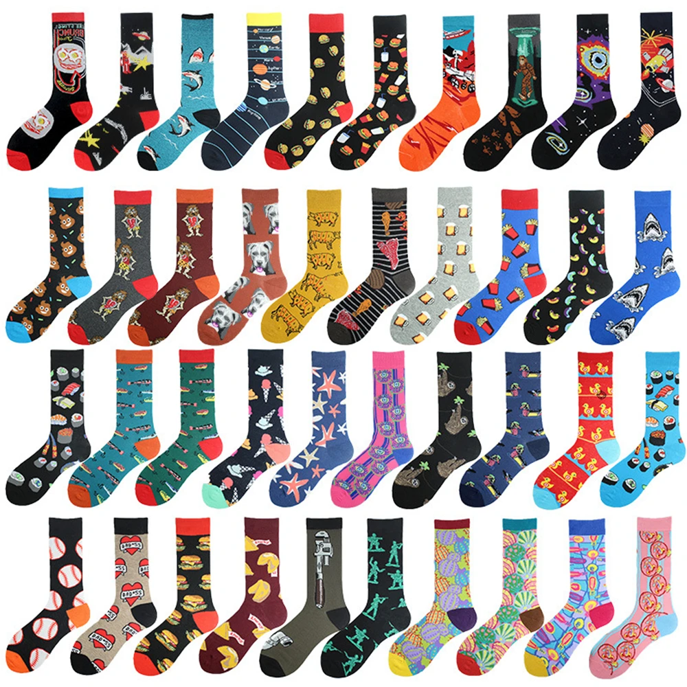 Fashion fashion men and women in cotton jacquard matching socks KF-14