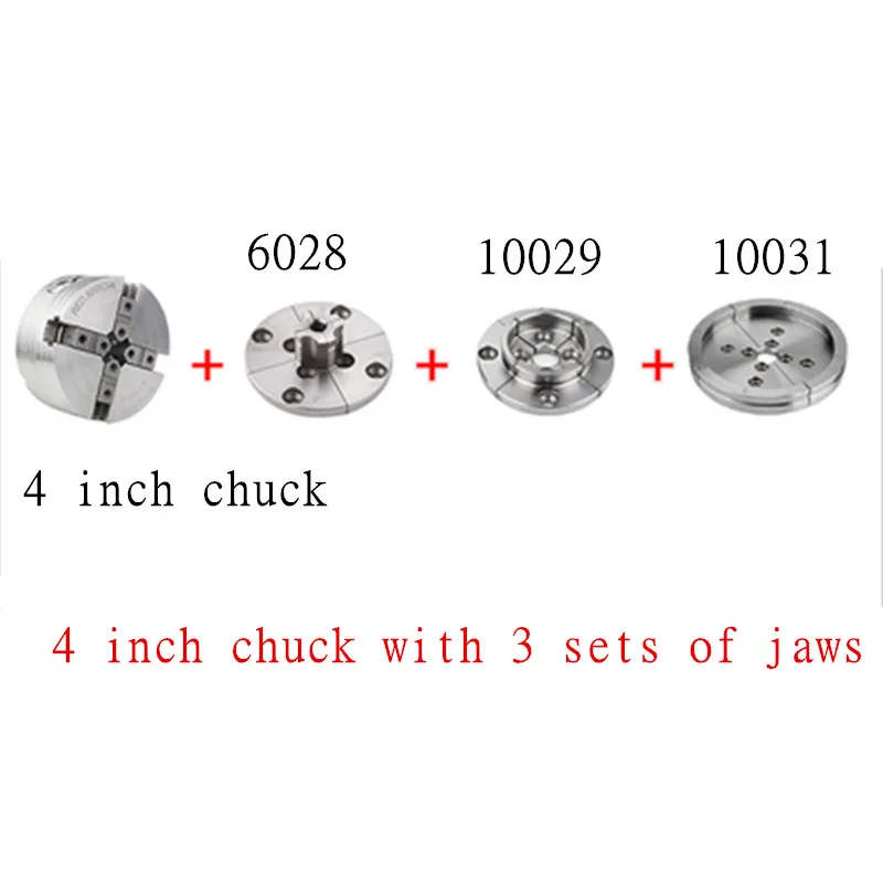 

4 inch chuck with 3 sets of jaws 4-Inch Woodworking DIY Lathe Accessories
