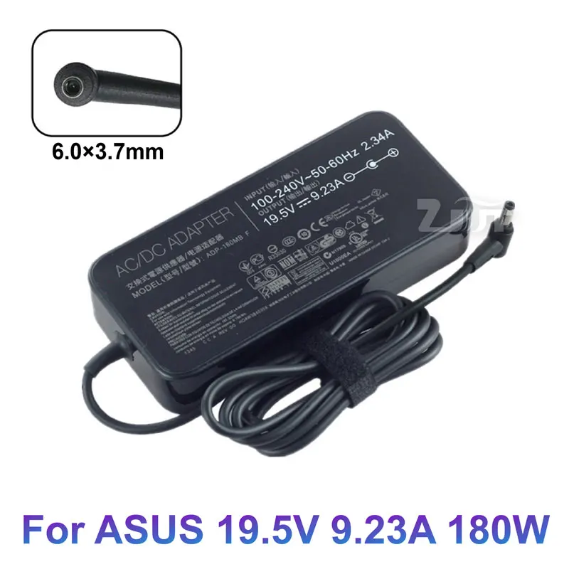 19.5V 9.23A 180W 6.0*3.7mm AC Laptop Adapter Power Charger For Asus A17-180P1A S7C GL504 FX95DU GX531 GM501 GL504G FX95G FX505G