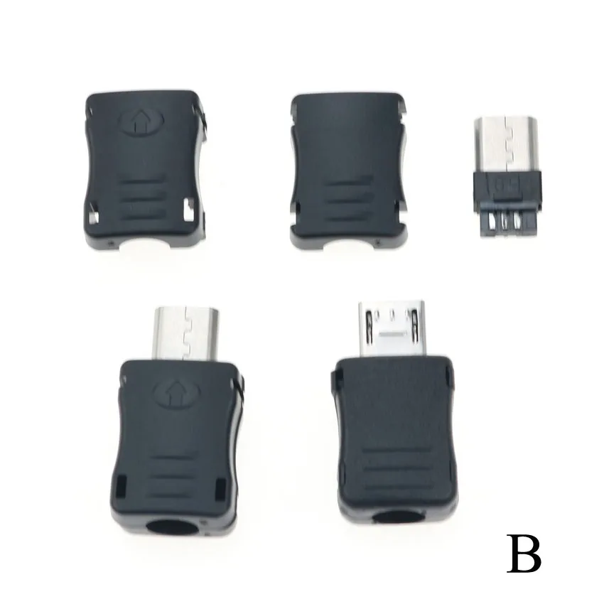 1 Set 3 in 1 DIY Weldable Micro Male USB plug 5pin Micro USB male Connector repair digital product 7.0mm 9.0mm size - Image 4