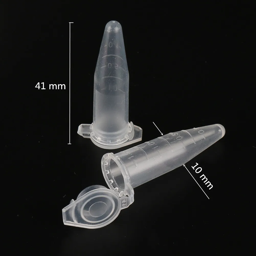 1.5ml Centrifuge Tube Snap Cap Sample Vial Container Micro Disposable Plastic Test Tube Laboratory Instrument School Teaching