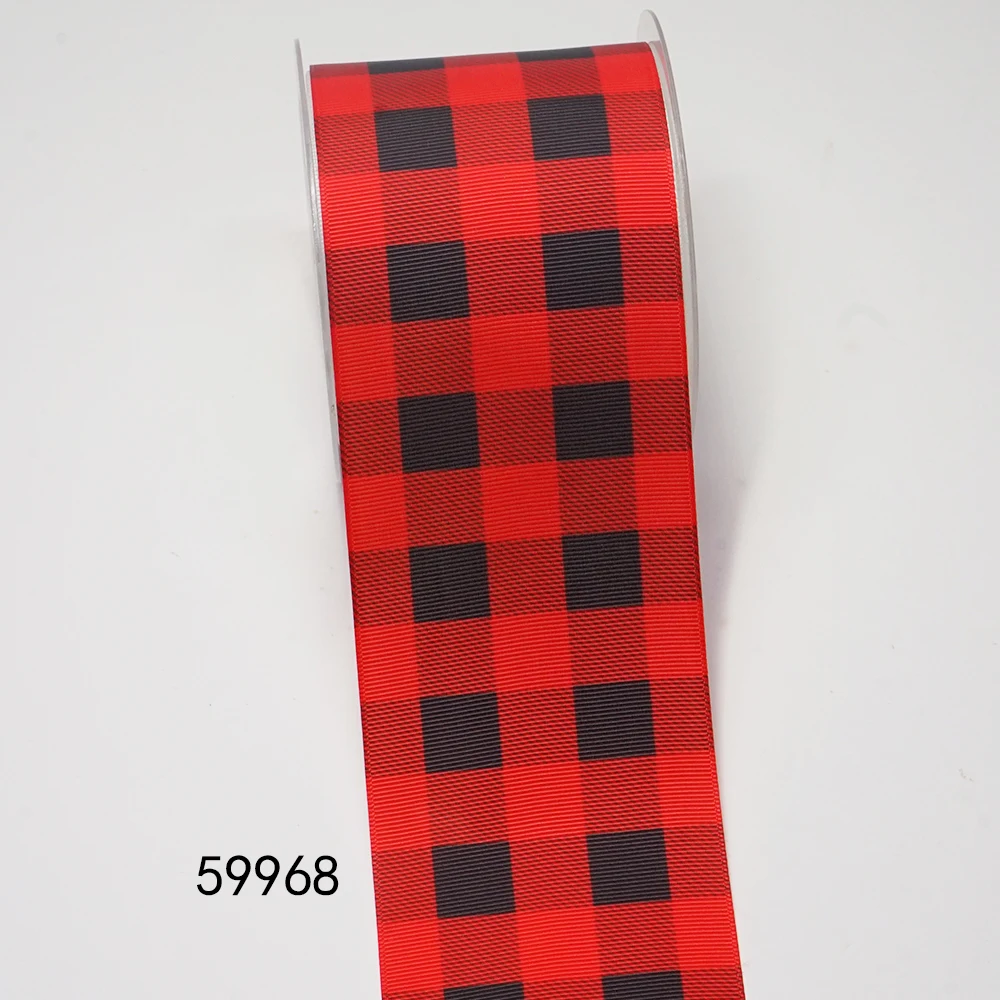 Nastro in Grosgrain stampato a righe e griglia fai-da-te per forniture artigianali accessori per cucire 5 yarde. 58531