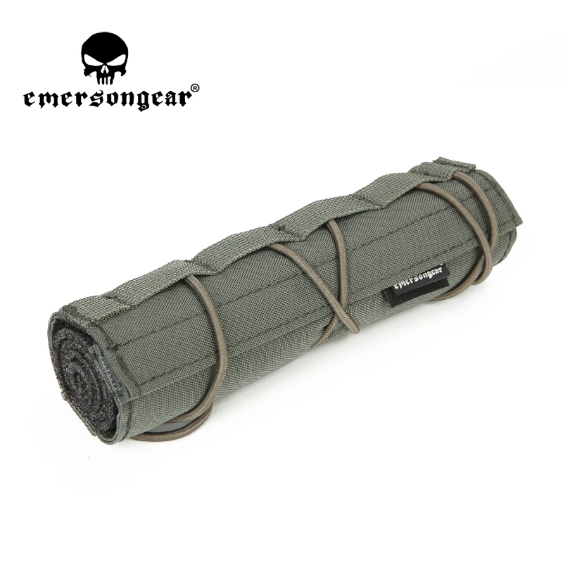 Emersongear Tactical 18cm Airsoft Suppressor Cover Silencer Protective Cloth Tool Panel Muffler Case Pouch Bag Hunting Tube Gear