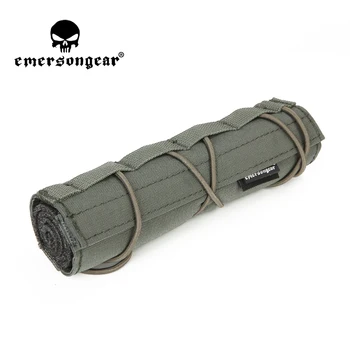 Emersongear Taktik 18 cm Airsoft Bastırıcı Kapak Susturucu Koruyucu Kumaş Alet Paneli Susturucu Kılıf kılıfı Çanta Avcılık Tüp Dişli