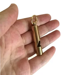 Outdoor Camping Boat Kayak Sailing Loudest Brass Whistle Emergency Survival Whistle With Key-Chain