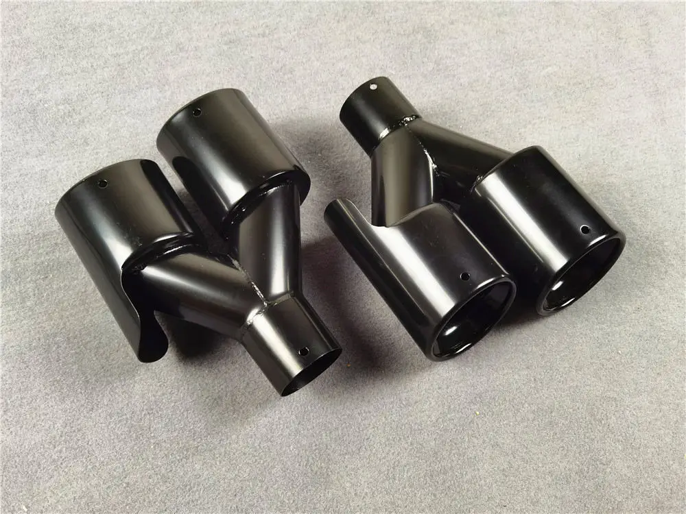 1 Pair Muffler Tip Stainless Steel For B-MW M2 M3 M4 M5 Exhaust Pipe Length 245MMM IN 54MM OUT 89MM Car Accessories Nozzles