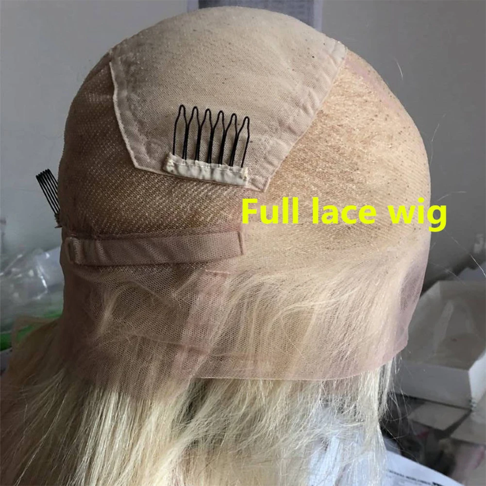 Full Lace Human Hair Wigs Blonde Ombre Lace Front Wig Light Roots Remy Hair Loose Wave 13x6 Lace Frontal Wig Pre Plucked 150%