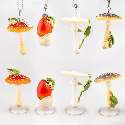 

mini pvc figure cup toy frog and mushroom 8pcs/set Decoration