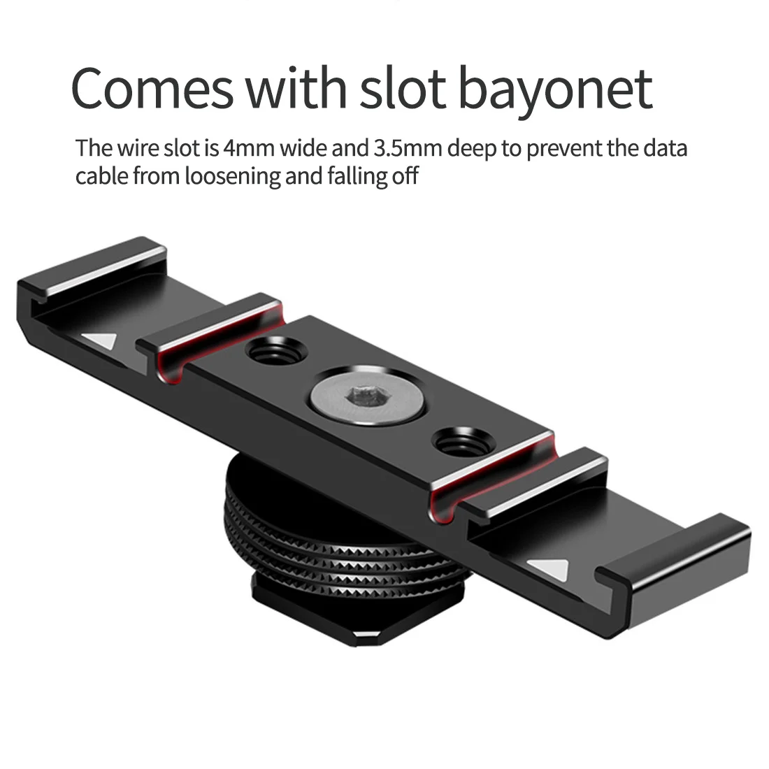 Cold Shoe Mount Adapter Extension Bar Bracket Stand for Camera Mobile Phone Vlog Video Light Triple Hot Shoe Plate Mount