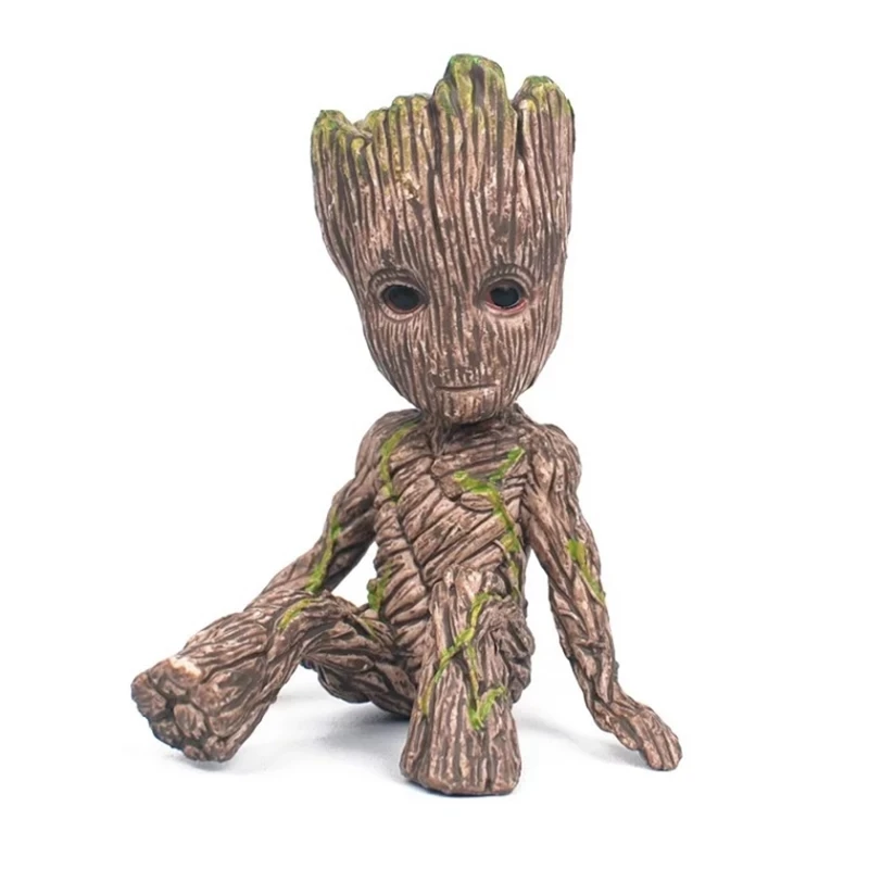 Disney Anime Car Interior Decoration Groot Action Figure Sitting Model Mini Doll For Car Goods Interior Decoration Accessories