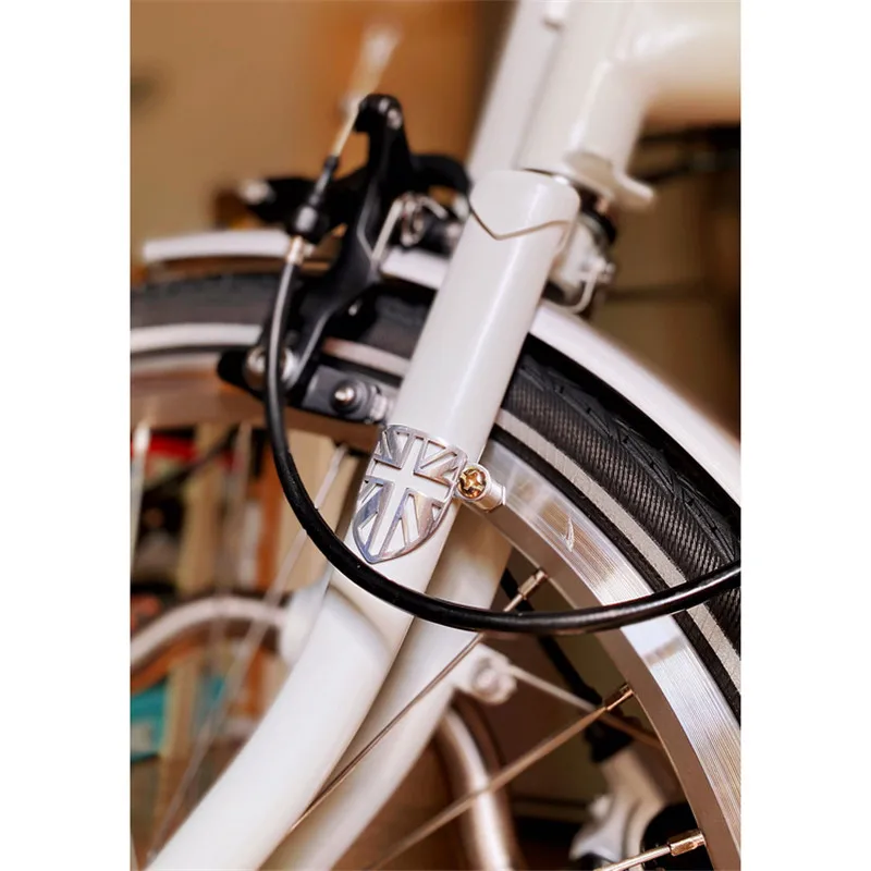 Bicycle front fork protection baffle plate hollow for brompton bike brake line frame protection aluminum alloy bike accessories