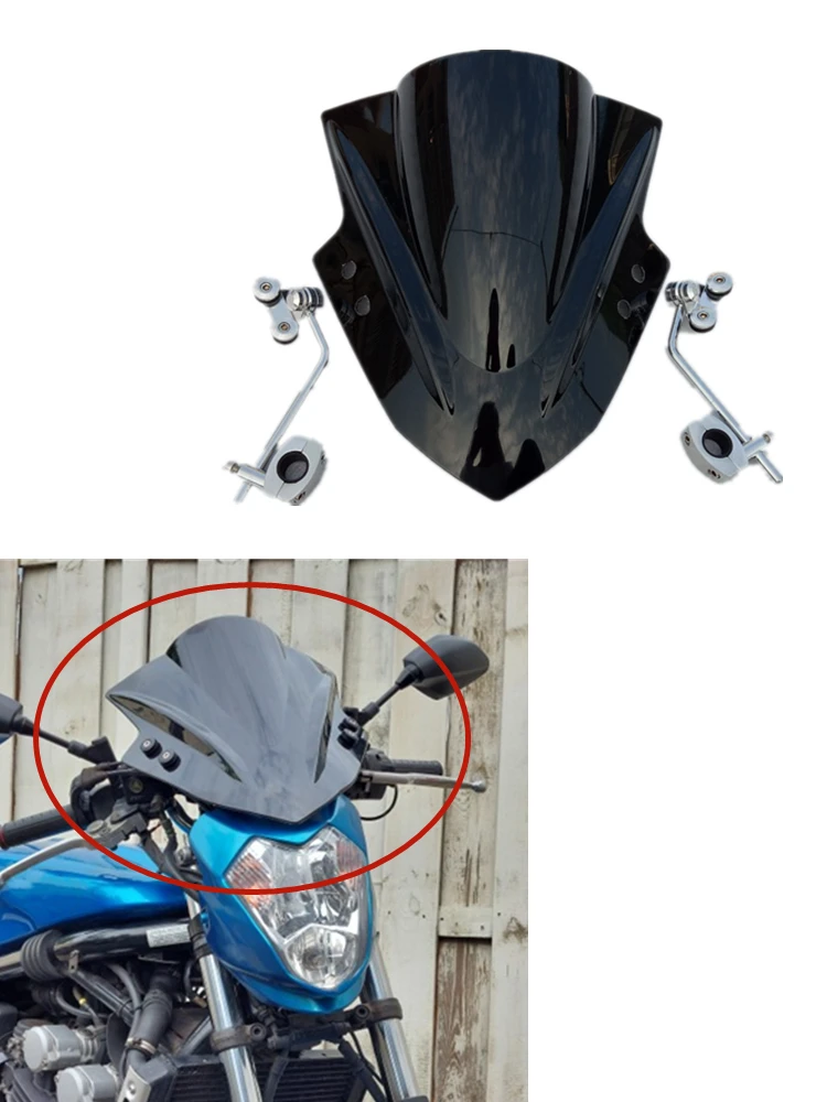 Motorcycle Windshield Spoiler 2 color With stand high quality acrylic plastic brand new Air Wind Deflector For Yamaha FZ6 F Z 6