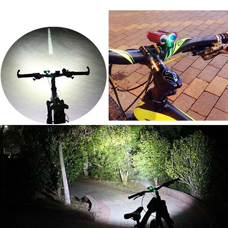 2400 Lumen Super Brightness Bicycle Light USB Owl Bike Handlebar 2xT6 Flashlight Outdoor Night Cycling Front LED Lamp BC0543