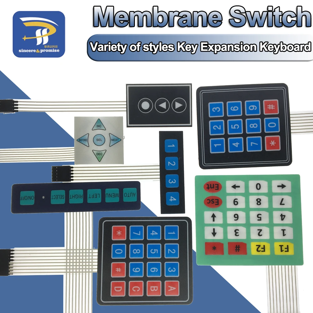 3 4 5 12 16 20 Przycisk klawiszy 4*4 Klawiatura membranowa 1x4 1x6 3x4 4x4 4x5 Klawiatura matrycowa do Arduino Smart Car DIY Kit