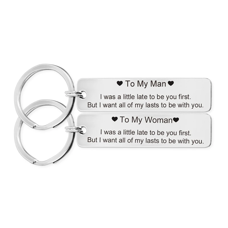 MYLONGINGCHARM  304 Stainless Steel Keychain-Couple Keychain-Great valentine's day gift G3486