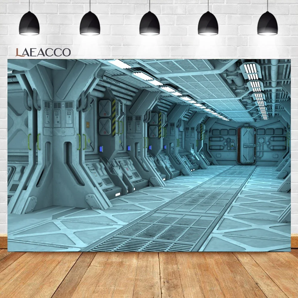 Laeacco Space Universe Photocall Spaceship Photography Backgrounds Photo Backdrops Photophone for Video For Photo Studio Props