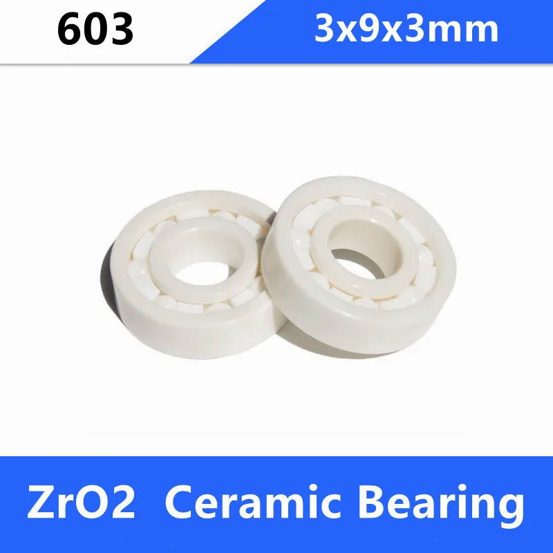 

4/10pcs 603 ZrO2 full Ceramic bearing 3x9x3 mm Zirconia Ceramic deep groove ball bearings 3*9*3