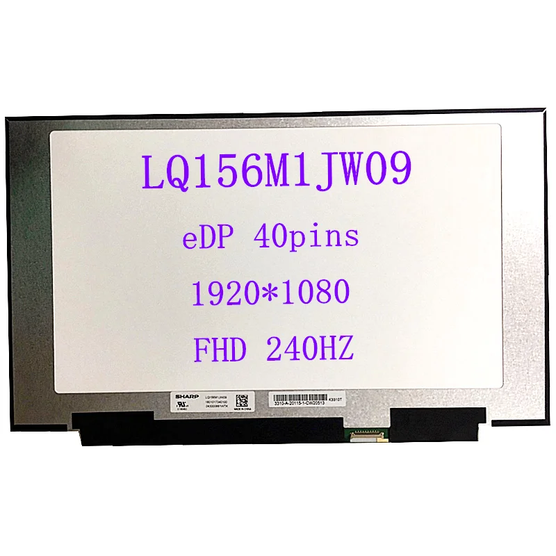 

15.6" LQ156M1JW09 Laptop LCD Screen For MSI GS65 Series NE156FHM-NZ1 LQ156M1JW03 E-sports game screen 240HZ 1920*1080 40PIN