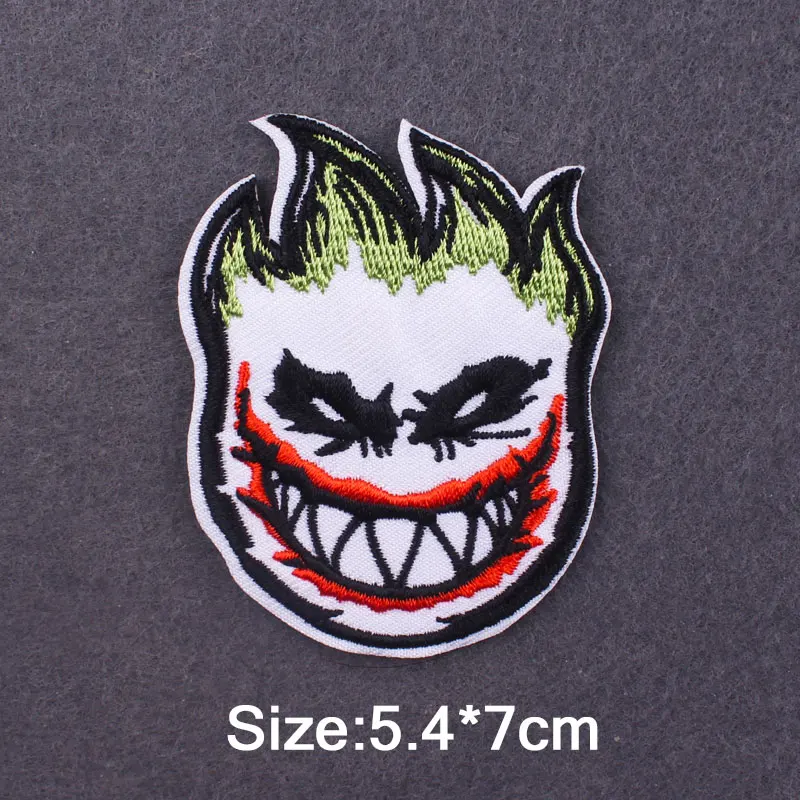 Punk/Shark Patch żelazko na plastry na ubrania haftowane naszywki na haftowana naszywka na ubrania aplikacja naklejka na paski DIY