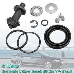 New 1Set 6Torx teeth Rear Hand Brake Motor Caliper Repair Kit For VW Passat B6 B7 CC Tiguan Q3 A4 S4 A5 S5 A6 32326315 32332267