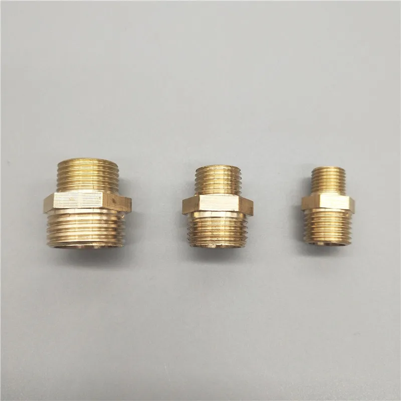 真ちゅう製パイプ継手1/8 "1/4" 3/8 "1/2" 3/4 "1" bspめねじxおねじ水油ガス用クイックアダプターカプラーコネクタ