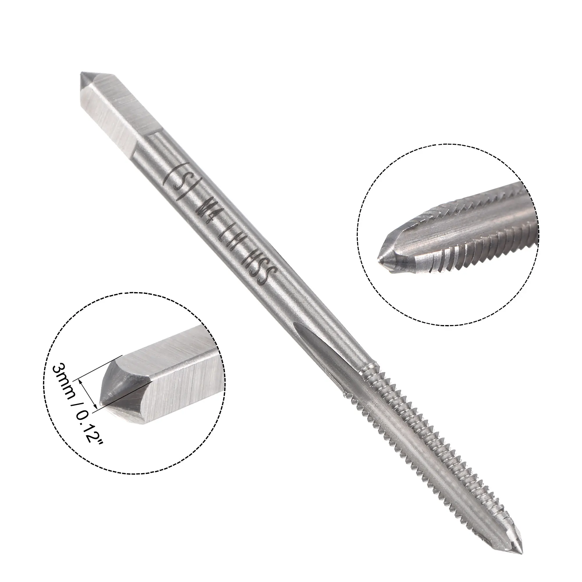 Uxcell M4 X 0.7Mm Metric Linkerhand Tappen Set Machine Draad Tap Met Ronde Sterven