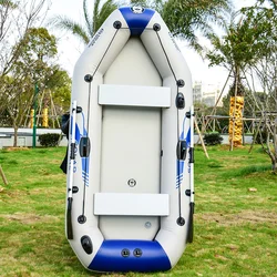 SolarMarine Inflatable Fishing Boat Rowing Kayak Canoe Hovercraft Dinghy Air Mat Bottom Outdoor Water Sport 3Person, 230 cm