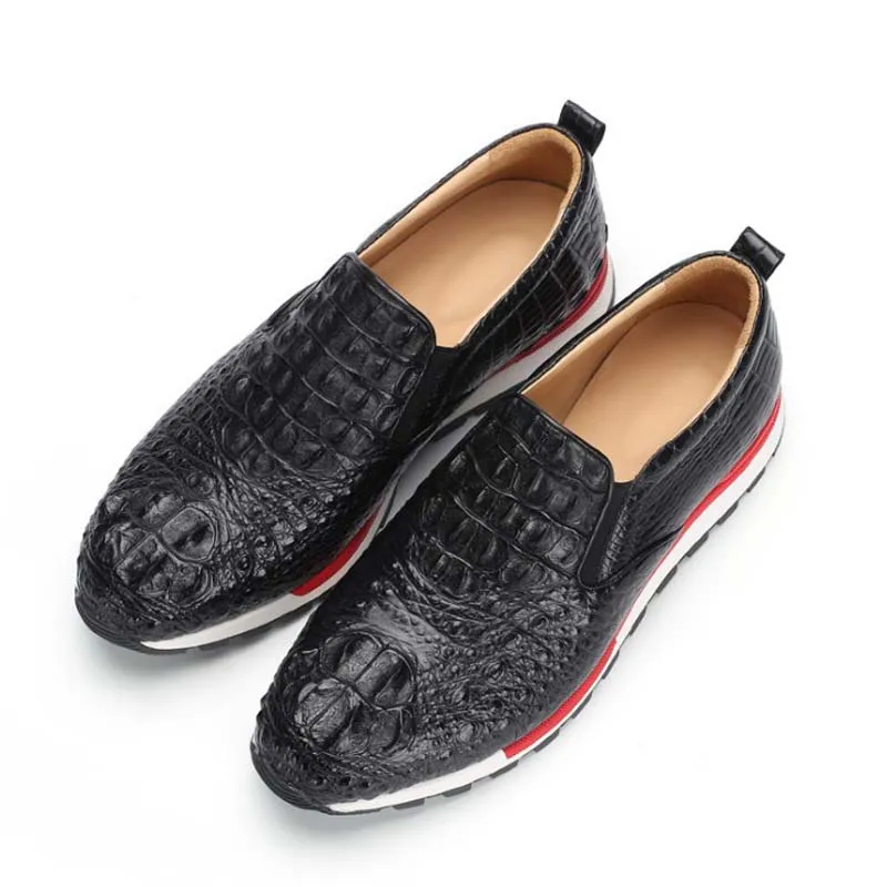 

baoduli new arrival crocodile leather men's shoes Casual men shoes wear-resisting breathable crocodile Men's shoes