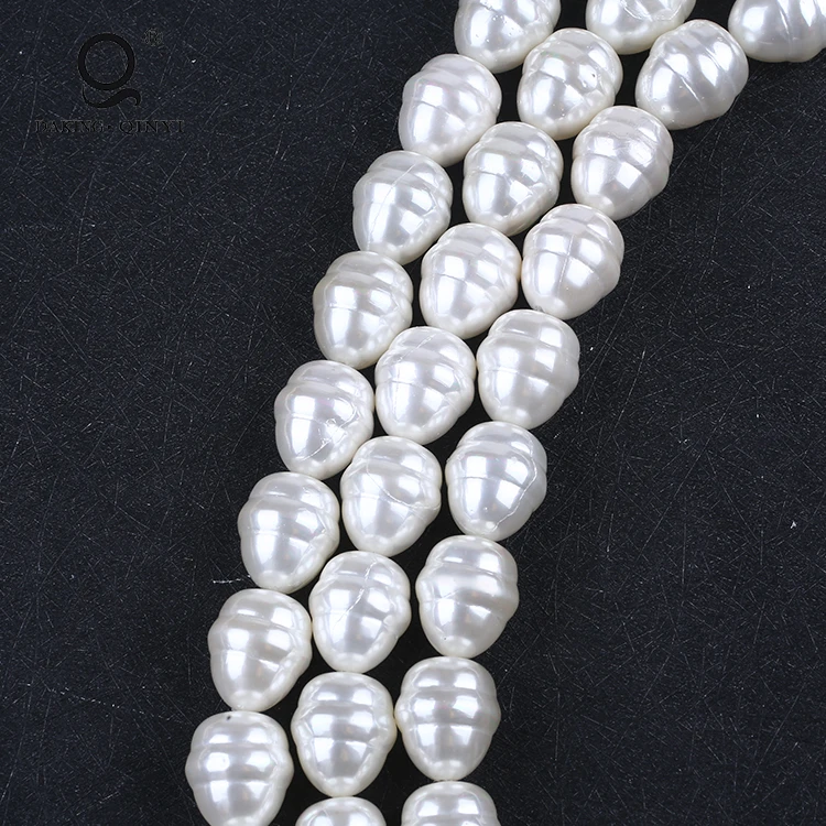 

Wholesale Drop Shape White Natural South Sea Shell Beads Strands