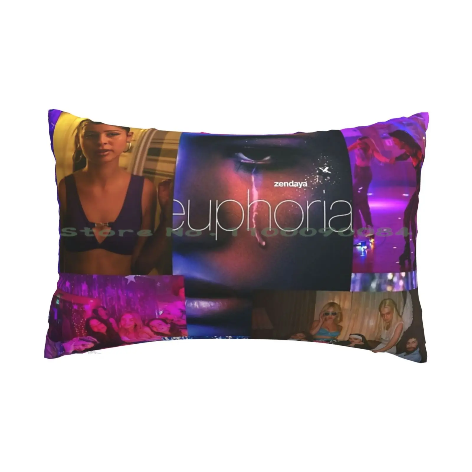 Euphoria Collage Pillow Case 20x30 50*75 Sofa Bedroom Person Middle Finger Flip Bird Flip The Bird Rude Gesture Single Finger