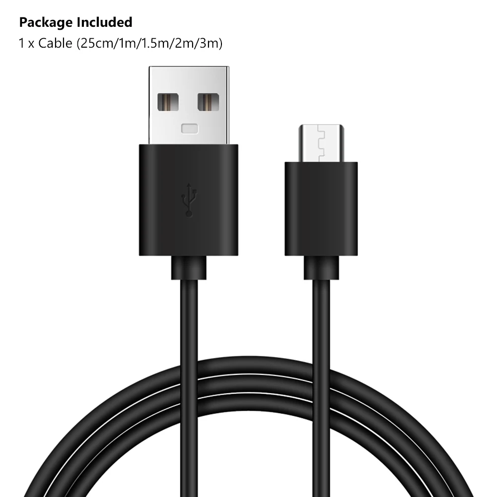 0.25/1/1.5/2/3m مايكرو Usb 3a سريعة شحن كابل مزامنة بيانات الحبل لأوقد النار سامسونج هواوي ويندوز الهواتف PS4 الطابعات